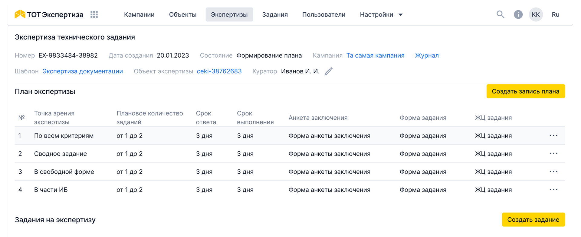 Курирование экспертизы